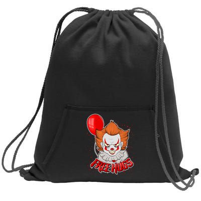 Free Hugs Scary Clown Funny Sweatshirt Cinch Pack Bag