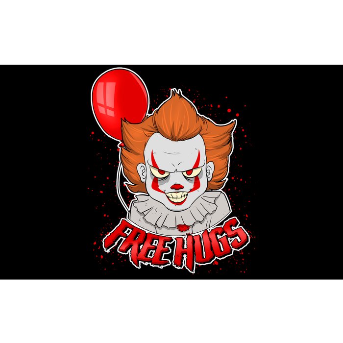 Free Hugs Scary Clown Funny Bumper Sticker