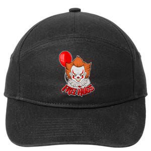 Free Hugs Scary Clown Funny 7-Panel Snapback Hat