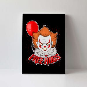 Free Hugs Scary Clown Funny Canvas