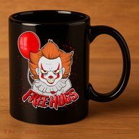 Free Hugs Scary Clown Funny 11oz C Handle Ceramic Mug