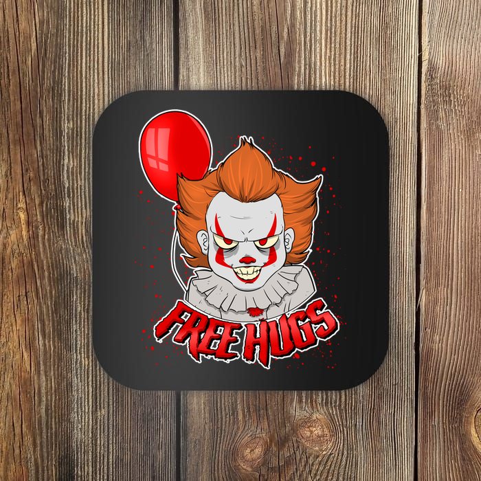 Free Hugs Scary Clown Funny Coaster