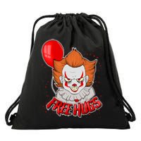 Free Hugs Scary Clown Funny Drawstring Bag