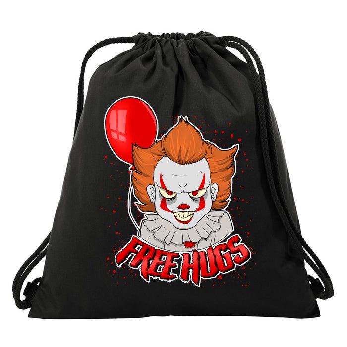 Free Hugs Scary Clown Funny Drawstring Bag