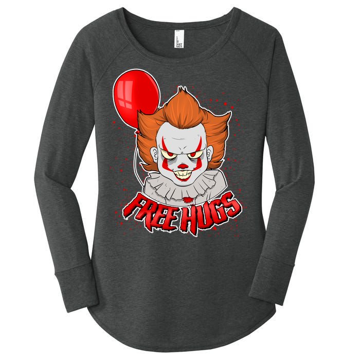 Free Hugs Scary Clown Funny Women's Perfect Tri Tunic Long Sleeve Shirt