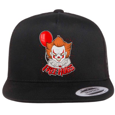 Free Hugs Scary Clown Funny Flatbill Hat