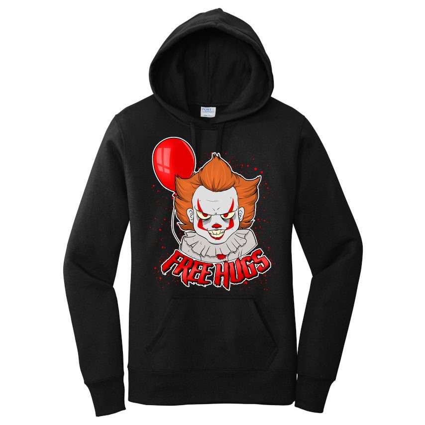 Free Hugs Scary Clown Funny Women's Pullover Hoodie