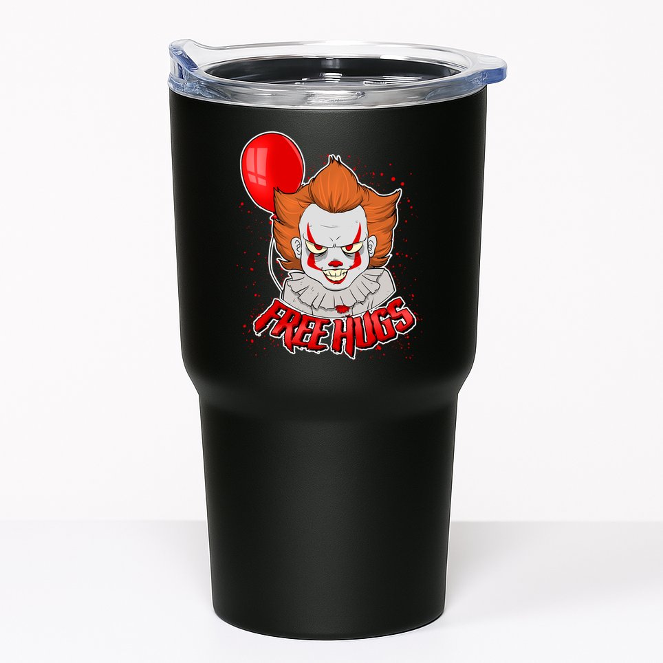 Free Hugs Scary Clown Funny Tumbler