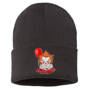 Free Hugs Scary Clown Funny Sustainable Knit Beanie