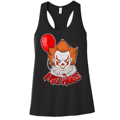 Free Hugs Scary Clown Funny Women's Racerback Tank