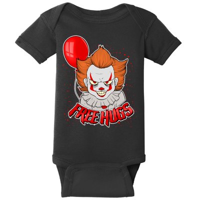 Free Hugs Scary Clown Funny Baby Bodysuit