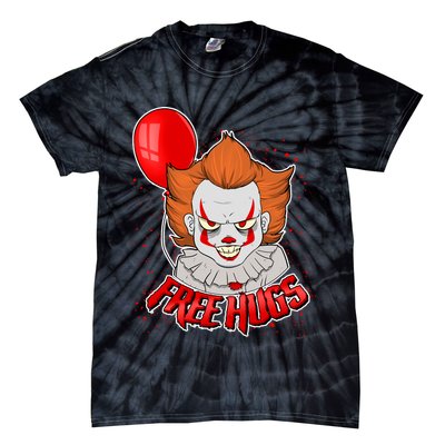 Free Hugs Scary Clown Funny Tie-Dye T-Shirt