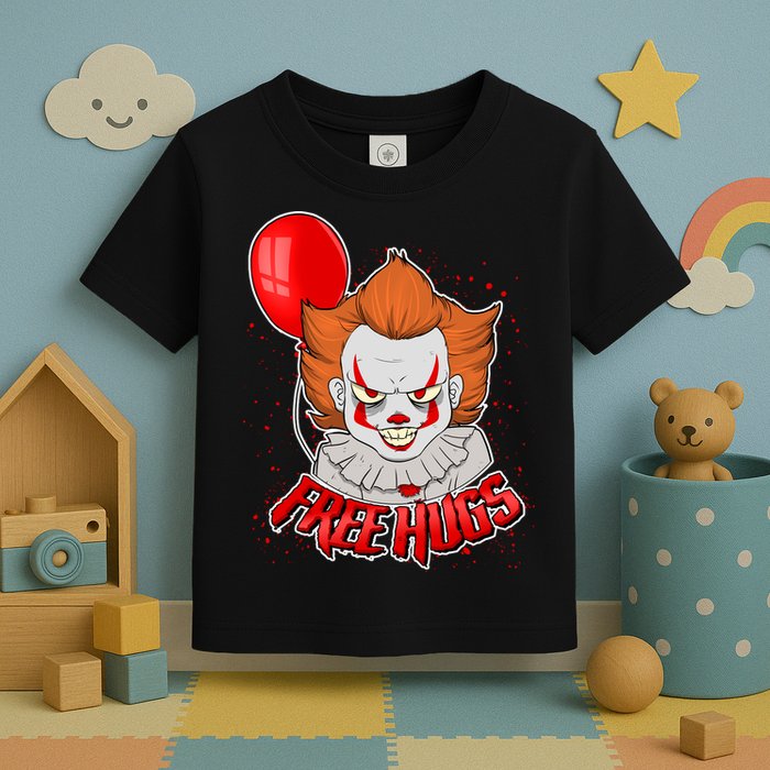 Free Hugs Scary Clown Funny Toddler T-Shirt