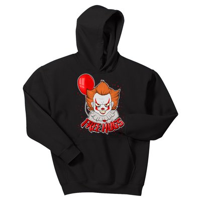 Free Hugs Scary Clown Funny Kids Hoodie