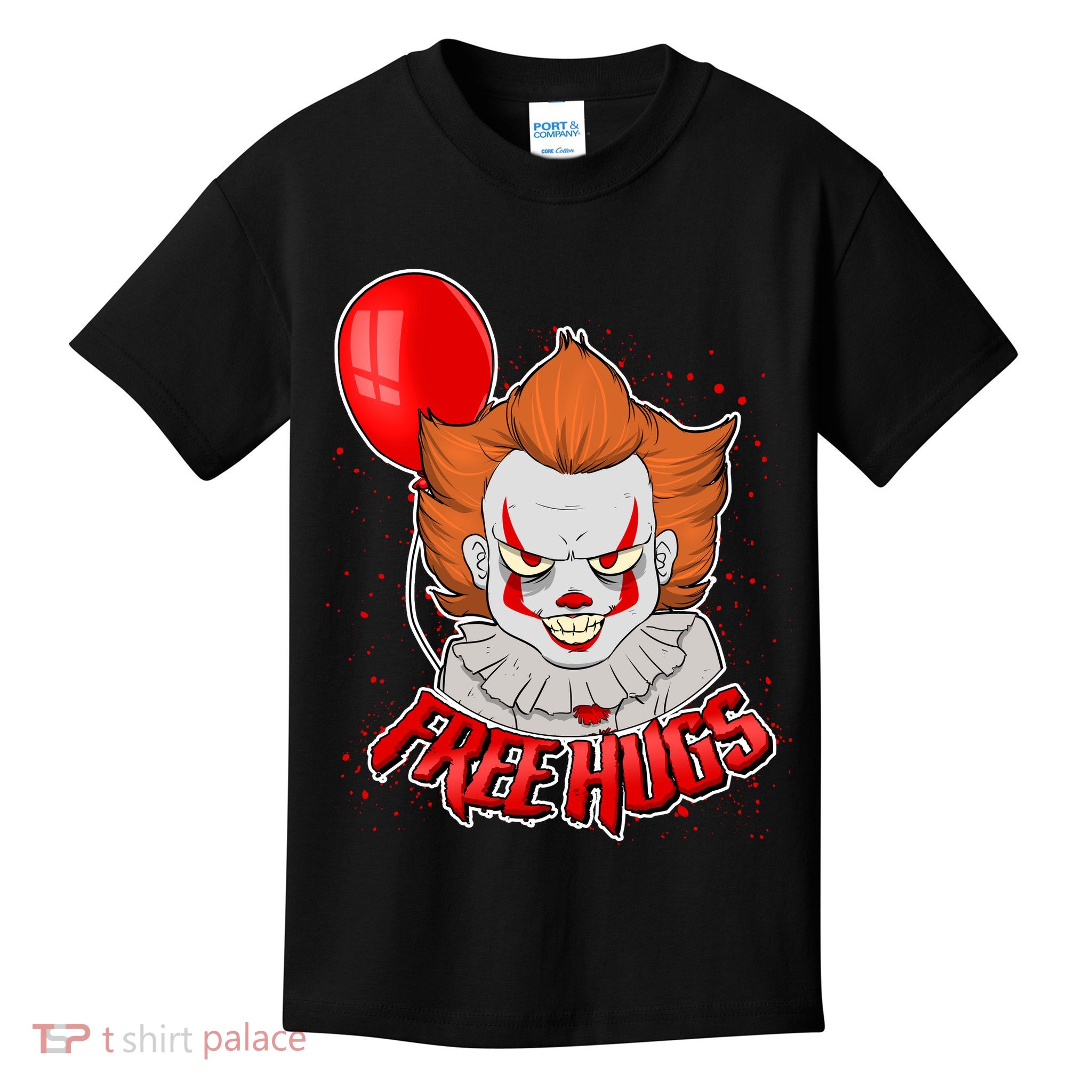 Free Hugs Scary Clown Funny Kids T-Shirt
