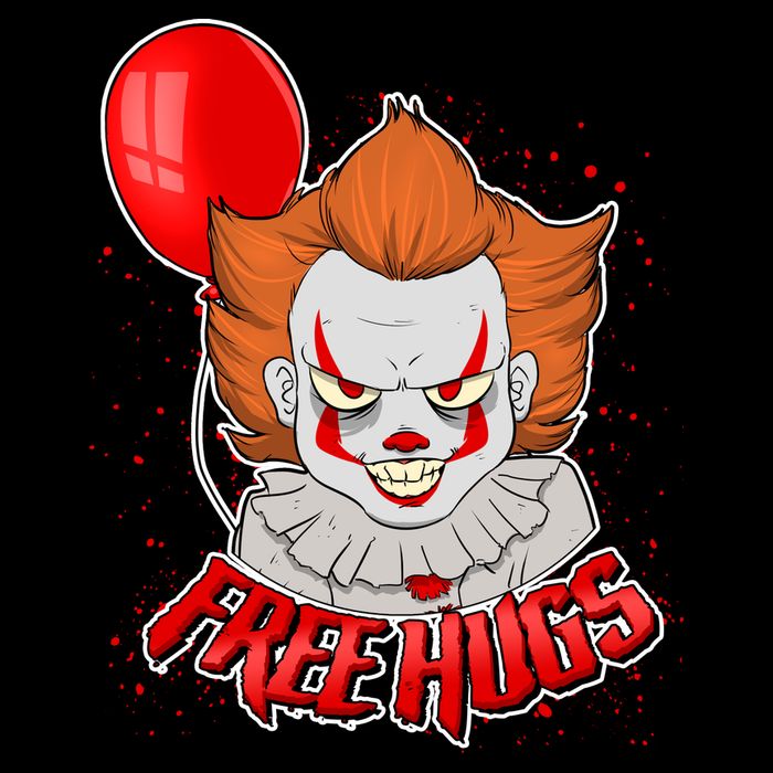 Free Hugs Scary Clown Funny Kids T-Shirt