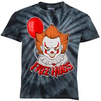 Free Hugs Scary Clown Funny Kids Tie-Dye T-Shirt