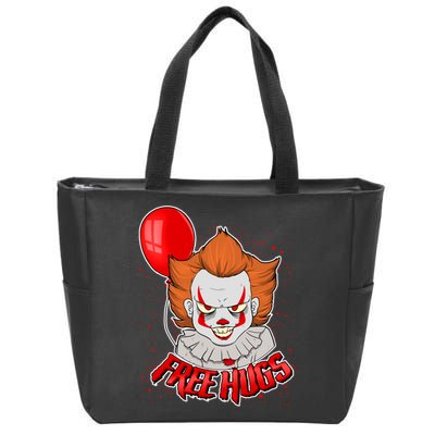 Free Hugs Scary Clown Funny Zip Tote Bag