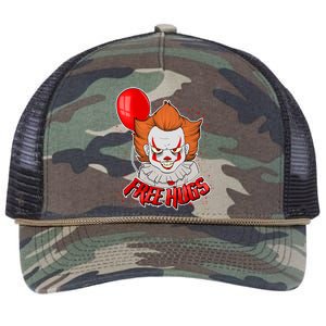 Free Hugs Scary Clown Funny Retro Rope Trucker Hat Cap