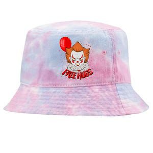 Free Hugs Scary Clown Funny Tie-Dyed Bucket Hat