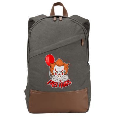 Free Hugs Scary Clown Funny Cotton Canvas Backpack