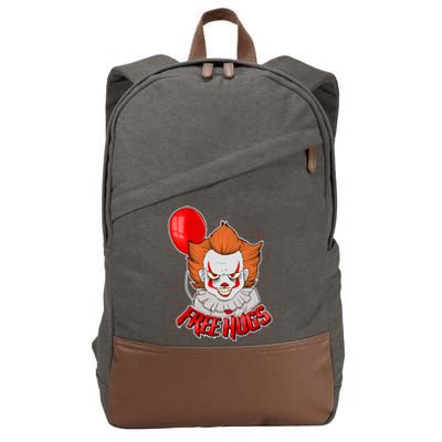 Free Hugs Scary Clown Funny Cotton Canvas Backpack