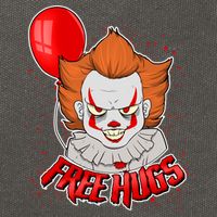Free Hugs Scary Clown Funny Cotton Canvas Backpack