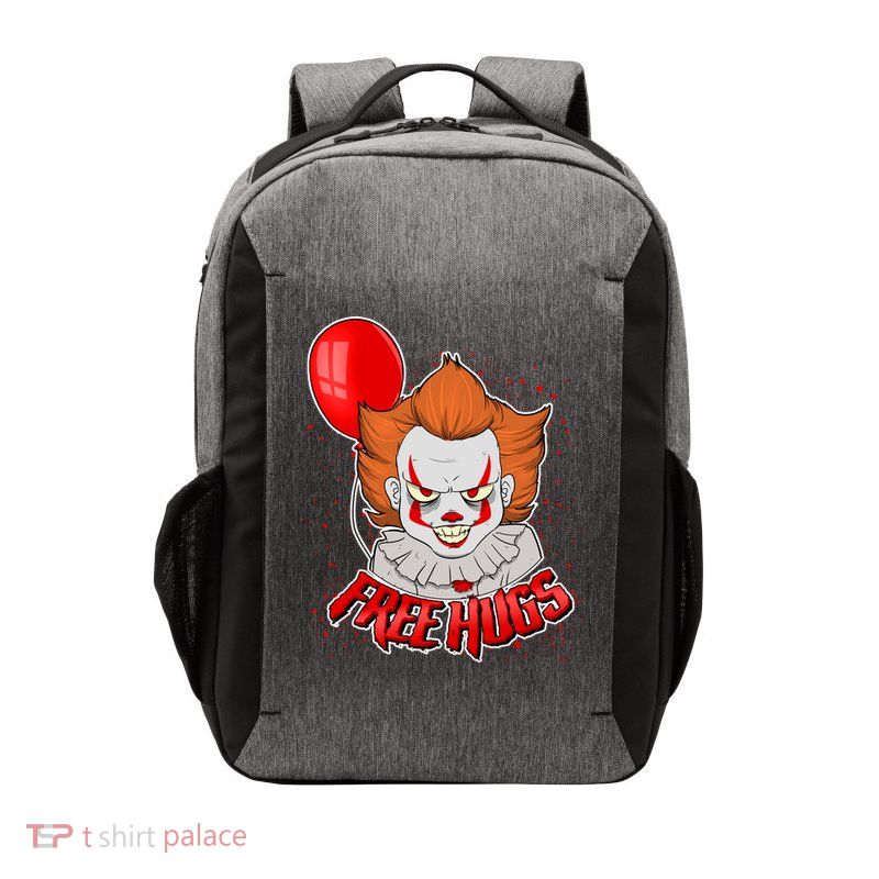 Free Hugs Scary Clown Funny Vector Backpack