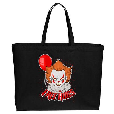 Free Hugs Scary Clown Funny Cotton Canvas Jumbo Tote