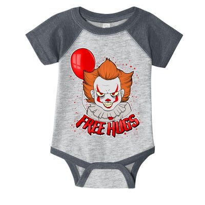 Free Hugs Scary Clown Funny Infant Baby Jersey Bodysuit