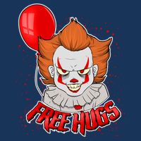 Free Hugs Scary Clown Funny Infant Baby Jersey Bodysuit