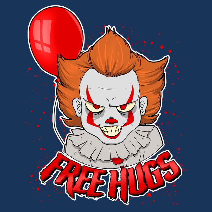Free Hugs Scary Clown Funny Infant Baby Jersey Bodysuit