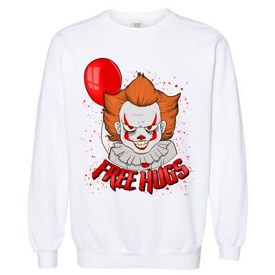Free Hugs Scary Clown Funny Garment-Dyed Sweatshirt
