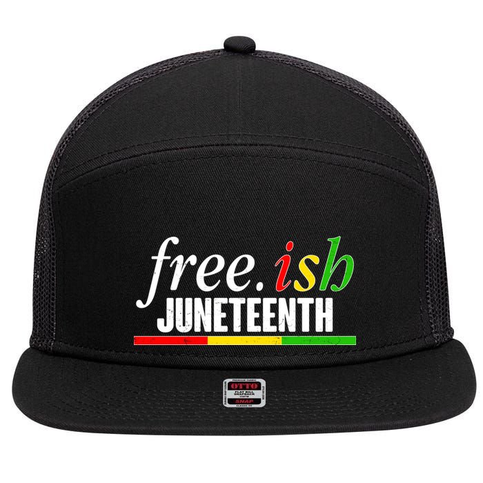 Free-ish Juneteenth 7 Panel Mesh Trucker Snapback Hat