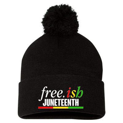 Free-ish Juneteenth Pom Pom 12in Knit Beanie