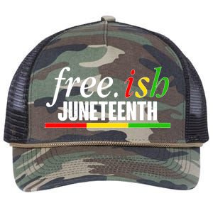 Free-ish Juneteenth Retro Rope Trucker Hat Cap