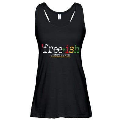 Free-ish Juneteenth June 19 1865 African American History Ladies Essential Flowy Tank