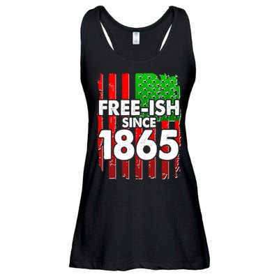 Free-ish Since 1865 Juneteenth Ladies Essential Flowy Tank