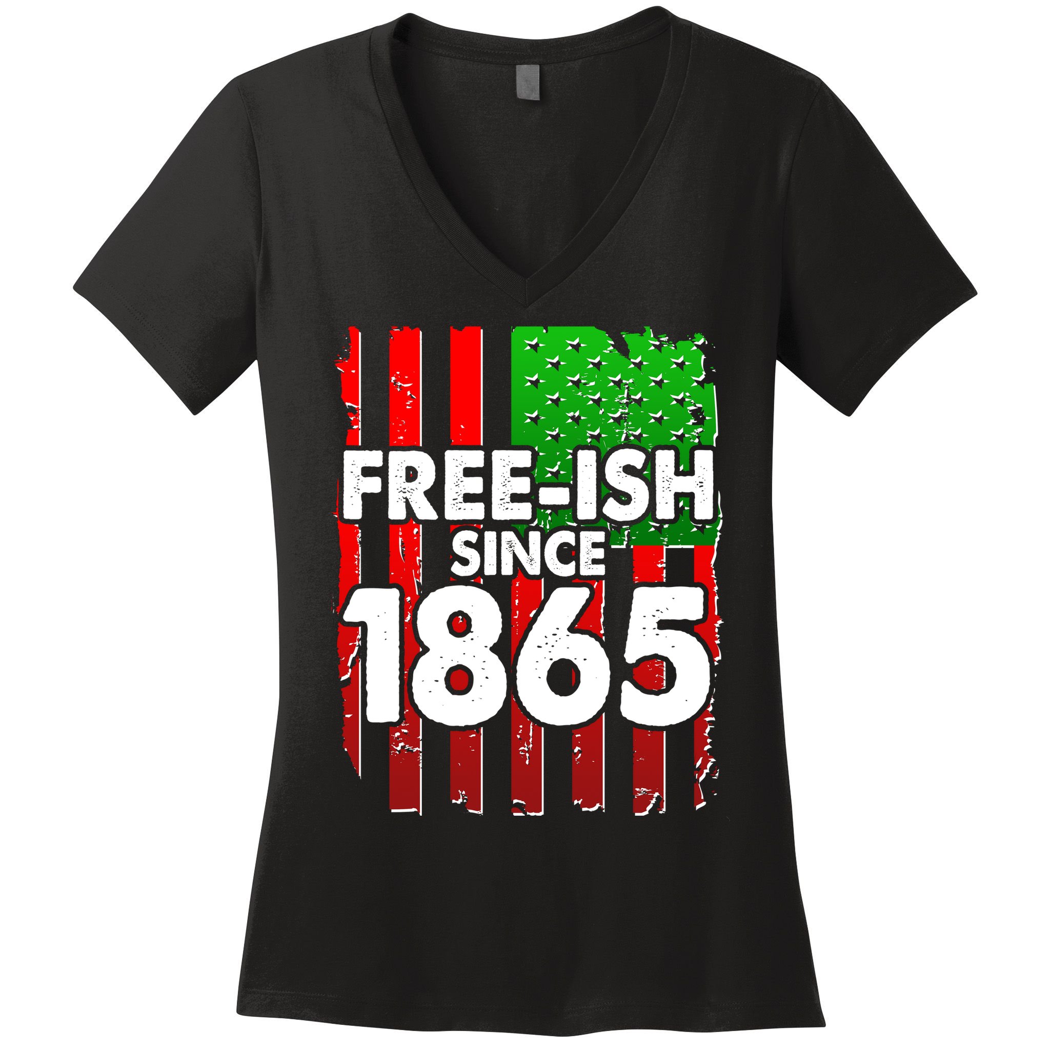 Free-ish Since 1865 Juneteenth Women's V-Neck T-Shirt