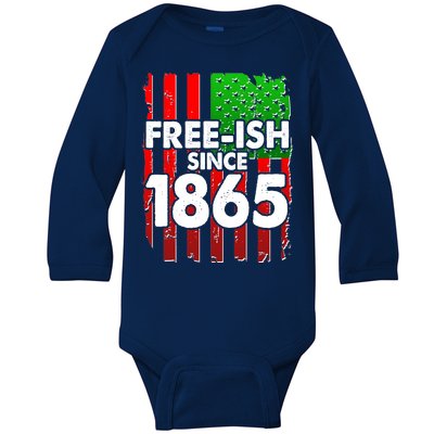 Free-ish Since 1865 Juneteenth Baby Long Sleeve Bodysuit