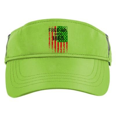 Free-ish Since 1865 Juneteenth Day Flag Black Pride Adult Drive Performance Visor