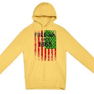 Free-ish Since 1865 Juneteenth Day Flag Black Pride Premium Pullover Hoodie