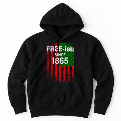 Free-ish Since 1865 Juneteenth Day Flag Black Pride Hoodie