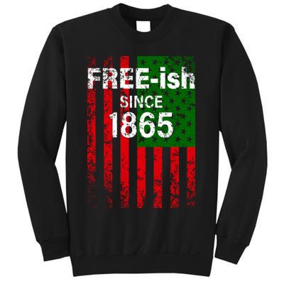 Free-ish Since 1865 Juneteenth Day Flag Black Pride Sweatshirt