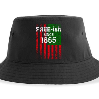 Free-ish Since 1865 Juneteenth Day Flag Black Pride Sustainable Bucket Hat