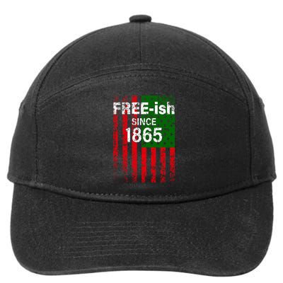 Free-ish Since 1865 Juneteenth Day Flag Black Pride 7-Panel Snapback Hat