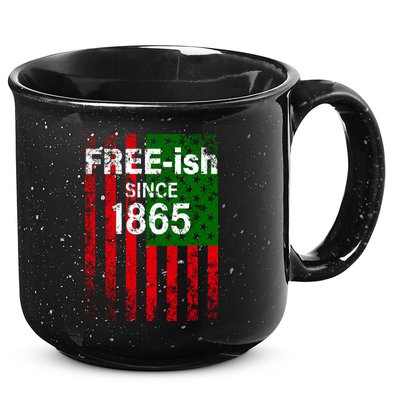 Free-ish Since 1865 Juneteenth Day Flag Black Pride 15oz Campfire Ceramic Mug