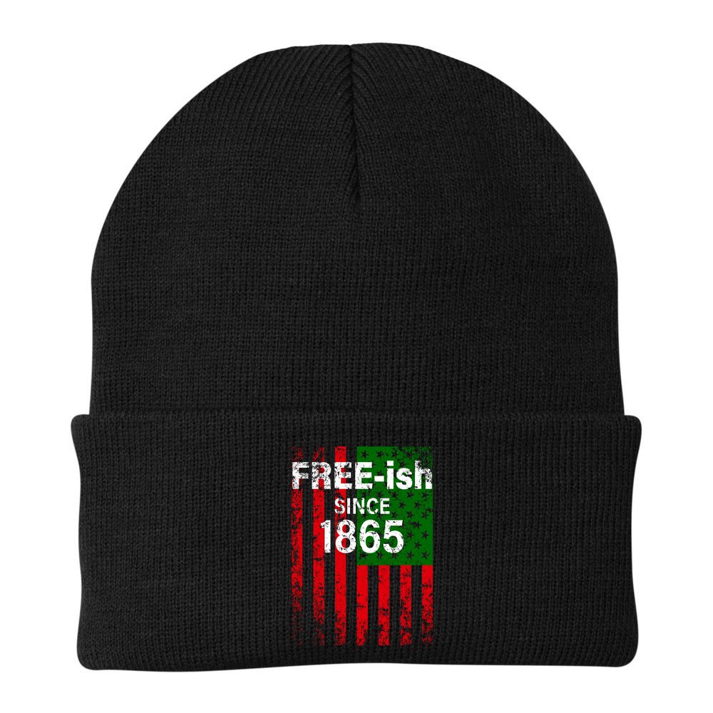 Free-ish Since 1865 Juneteenth Day Flag Black Pride Beanie