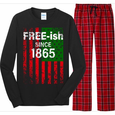 Free-ish Since 1865 Juneteenth Day Flag Black Pride Long Sleeve Pajama Set