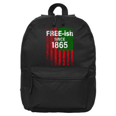 Free-ish Since 1865 Juneteenth Day Flag Black Pride 16 in Basic Backpack
